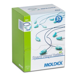 Moldex Einwegstöpsel Spark Plugs Detect, voll detektierbar, ein Paar im Polytütchen SNR 32 dB