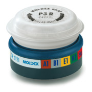 Moldex Filtre combiné A1B1E1K1Hg P3 RD, pour séries 7000 + 9000, EasyLock®, gaz organiques, gaz inorganiques, gaz acides, ammoniaque, dioxyde de soufre, mercure et particules