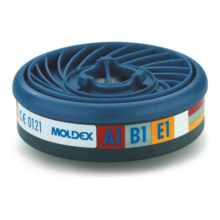 Moldex Gasfilter A1B1E1, für Serie 7000 + 9000, EasyLock®, organische Gase, anorganische Gase und Saure Gase