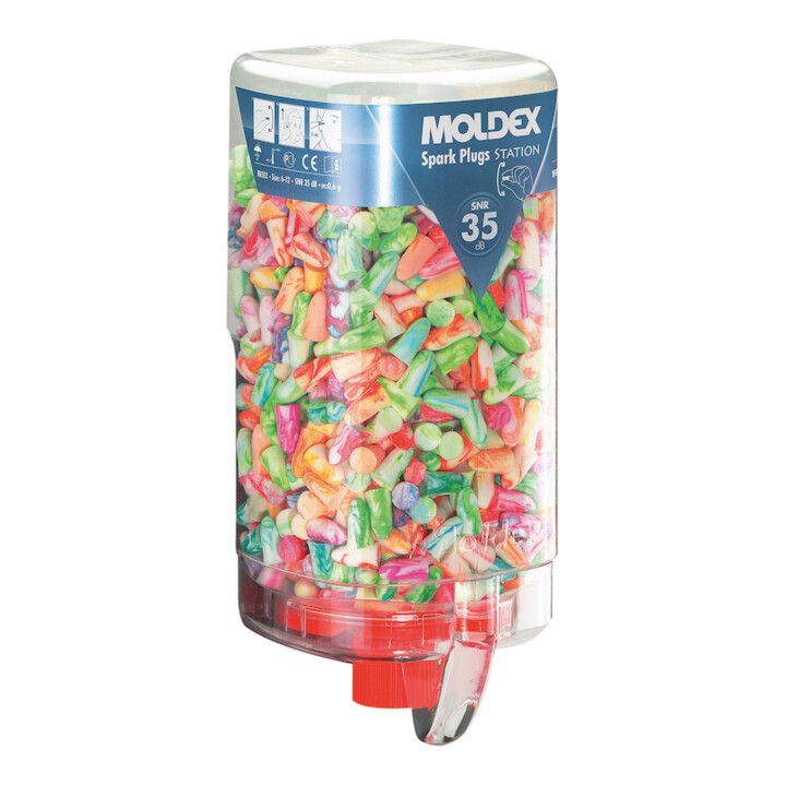 Moldex Gehörschutzstöpsel SparkPlugs 7850 in Spenderbox SNR 35dB 500 Paar