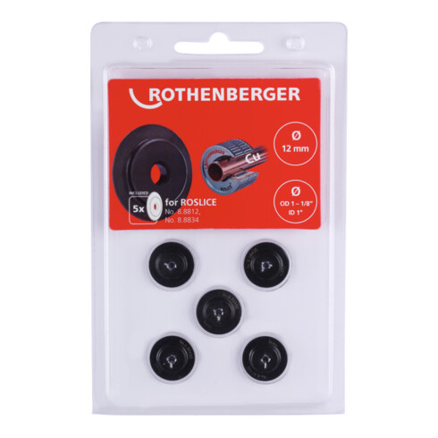 Molette de coupe Rothenberger pour ROSLICE 12mm, 1.1/8", 5 pièces