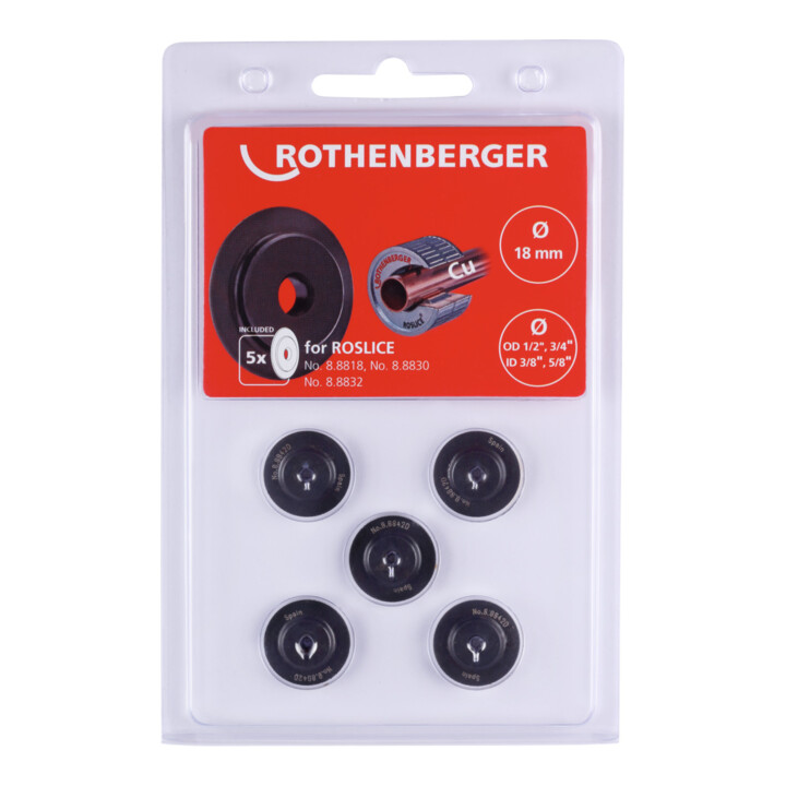 Molette de coupe Rothenberger pour ROSLICE 18mm, 1/2-3/4", 5 pièces