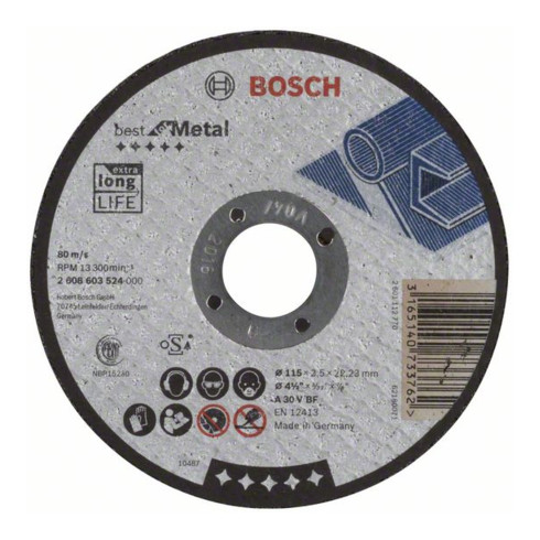 Disque à tronçonner droit Bosch Best for Metal A 30 V BF