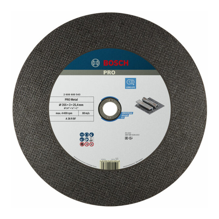 Molette de tronçonnage Bosch droite Expert pour Métal A 36 R BF 355 mm 25,40 mm 2,8 mm