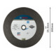 Molette de tronçonnage Bosch droite Expert pour Métal A 36 R BF 355 mm 25,40 mm 2,8 mm-4