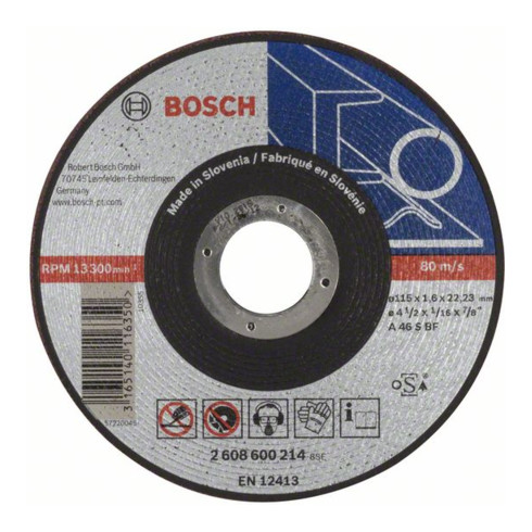 Molette de tronçonnage Bosch droite Expert pour Métal AS 46 S BF 115 mm 1,6 mm