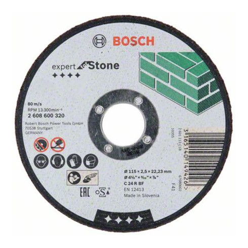 Les meules à tronçonner Bosch Expert for Stone, droit