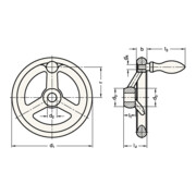 molette GN 950 b 22 mm d1 200 mm d2 20 mm GANTER-4