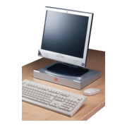 Monitorständer mit Konzepthalter B380xT247xH63mm silber-2