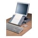 Monitorständer mit Konzepthalter B380xT247xH63mm silber