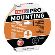 Montageband Mounting PRO PE-Fixation 66957 weiß L.25m B.12mm TESA
