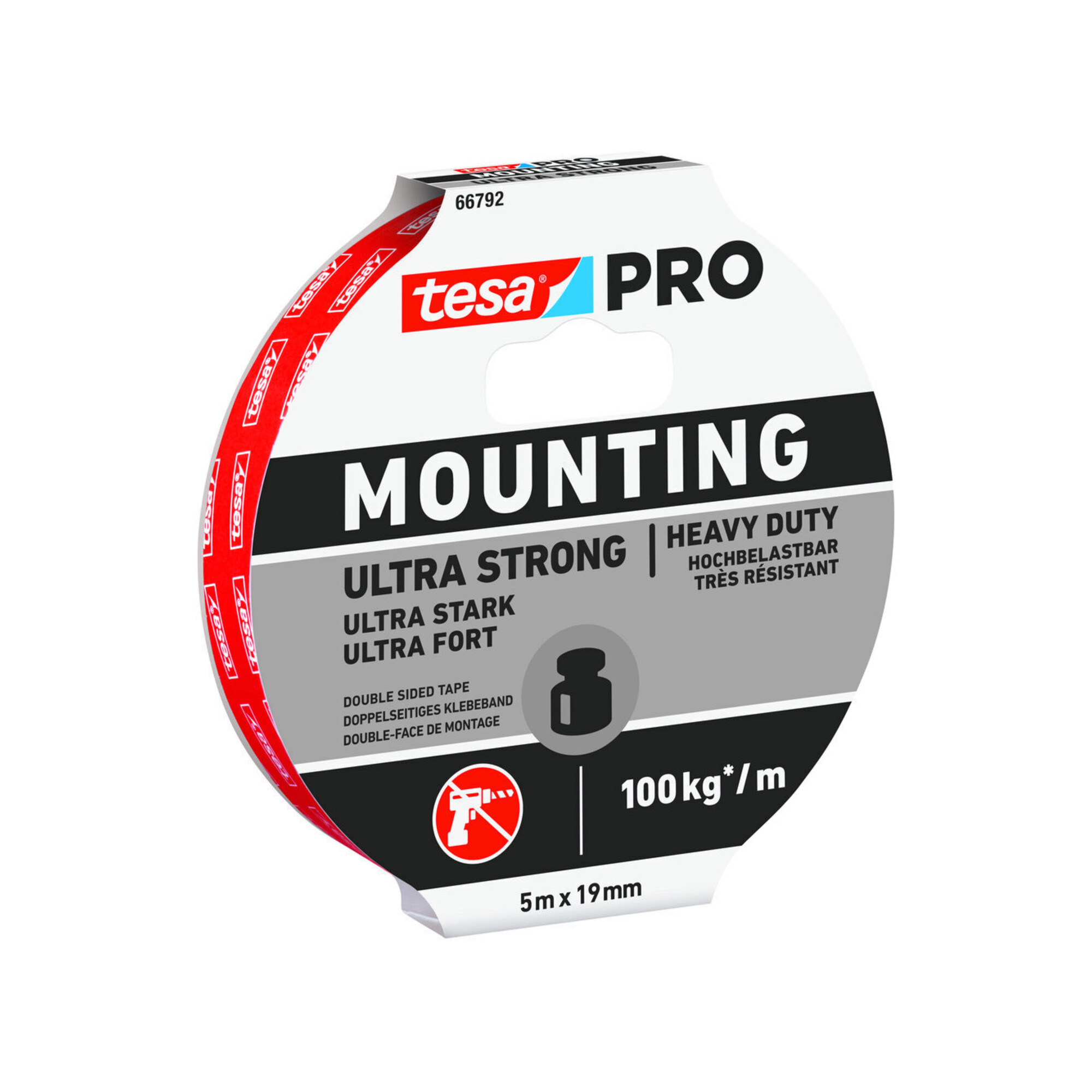 Montageband Mounting PRO Ultra Strong 66792 weiß L.5m B.19mm TESA