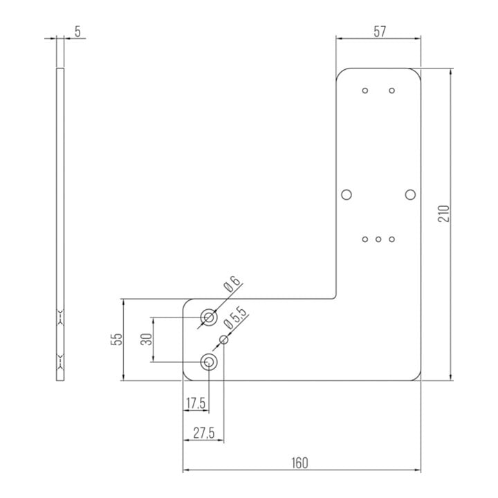 Montagepl.Mont.an Rohrrahmentür EH-Türwächter DENI DIN L/R L210xB160mm DENI