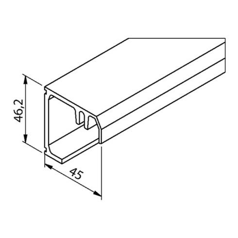 Montageschiene Alu.VA Eff.elox.Alu.VA Eff.elox.L.2100mm HELM