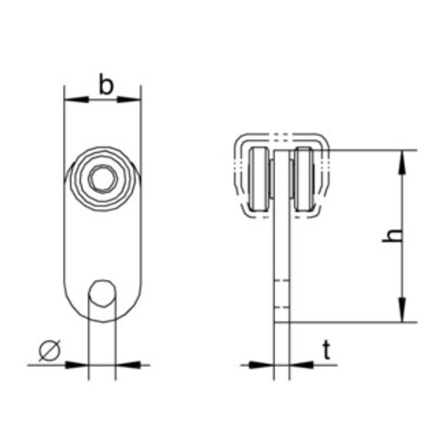 Monture 1111 avec mécanisme 1 axe non réglable/décrochable acier galvanisé