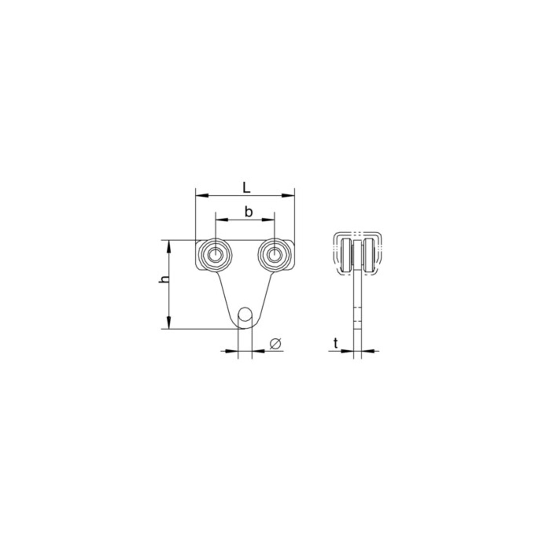 Monture HELM 1110 1110 pour Pro 100 STA galvanisée, jaune 45 kg