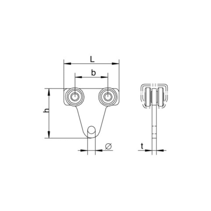 Monture HELM 1110 1110 pour Pro 100 STA galvanisée, jaune 45 kg