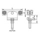 Monture Woelm 391, charge admissible 85 kg, double paire, pour profilé 300-2