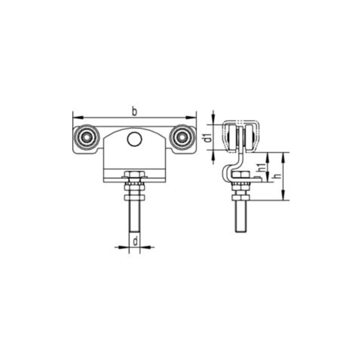 Monture Woelm 491 capacité 150 kg double paire profil 400 double paire pour profil 400