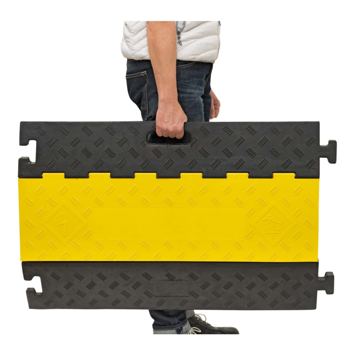 Moravia 5-Kanal Kabelbrücke, Hartgummi, mit Deckel, 590x930x50 mm; 5 Kanäle á 36x34 mm