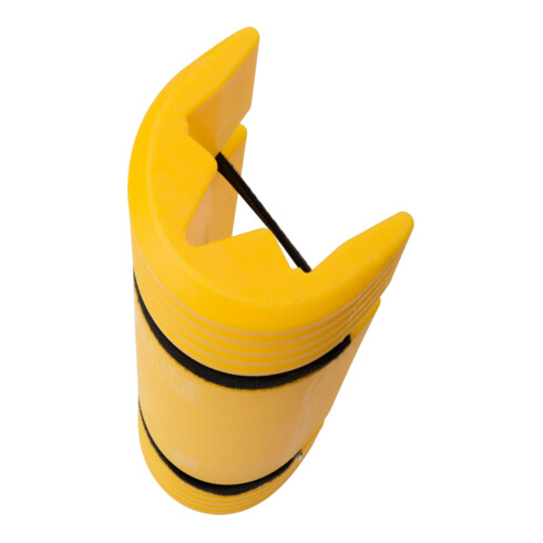 Moravia Anfahrschutz-Element aus PE gelb 550 x 126 x 54 mm + 2 Klettbänder