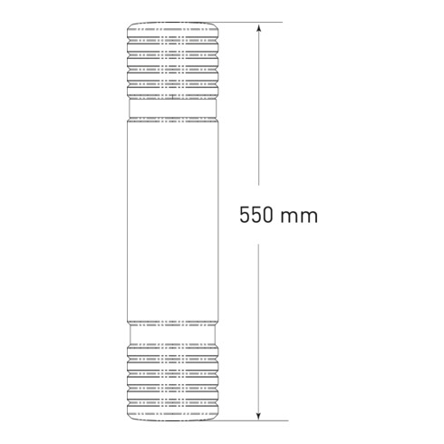 Moravia Anfahrschutz-Element aus PE gelb 550 x 126 x 54 mm + 2 Klettbänder