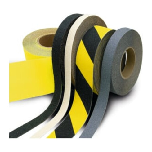 Moravia Antirutsch-Belag gelb/schwarz selbstklebend auf Rolle