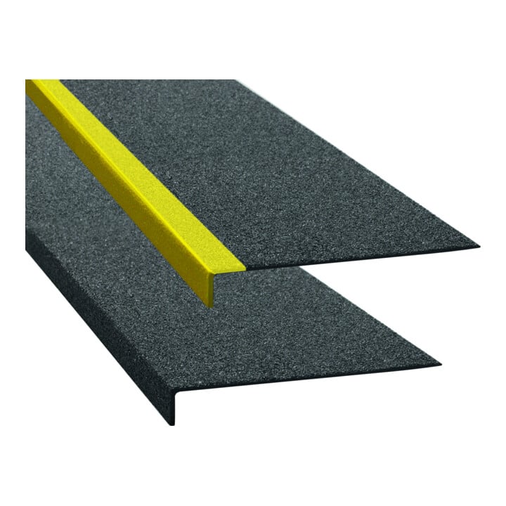 Moravia Antirutschwinkel schwarz Kante gelb 230 x 600 x 30 mm