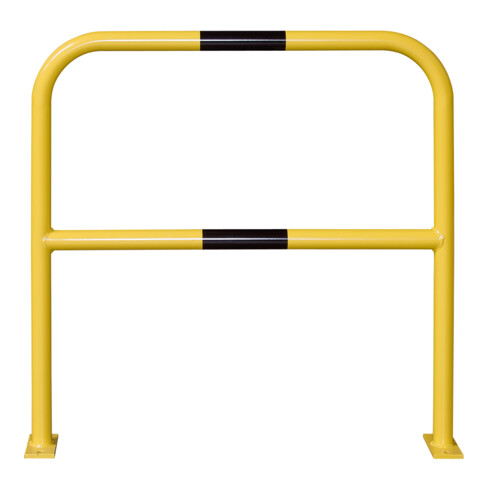 Moravia Arceau de protection en acier extérieur noir/jaune 1000 × 1000 mm à cheviller