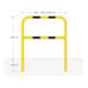 Moravia Arceau de protection extérieur noir/jaune 1300 × 1000 mm fixation murale par douille d’insertion