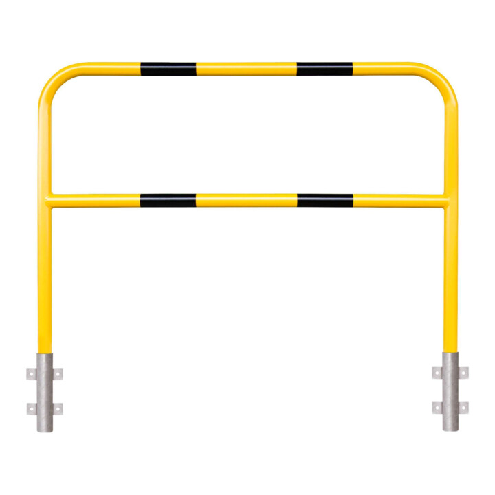 Moravia Arceau de protection intérieur noir/jaune 1300 × 1500 mm fixation murale avec douille galvanisée à chaud