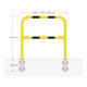 Moravia Arceau de protection intérieur noir/jaune 1300 × 1500 mm fixation murale avec douille galvanisée à chaud-5