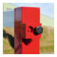 MORAVIA Barrière à grille COMPACT double face à cheviller galvanisée rouge-blanc L 4000 mm 2 vantaux 2250 mm