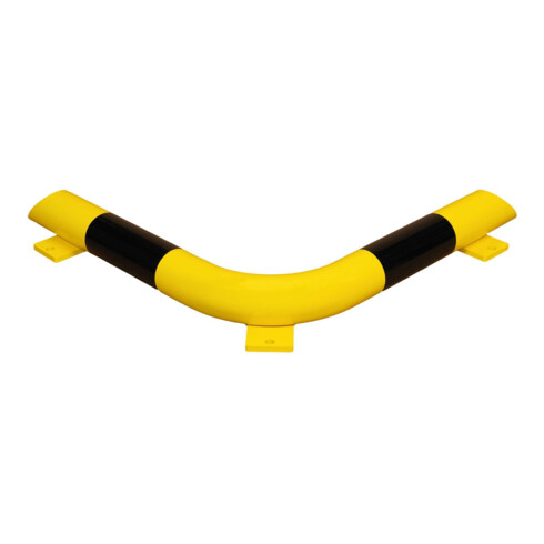 Moravia Barrière d’angle noir/jaune tube rond 76 x 3,0 mm côté 638 mm