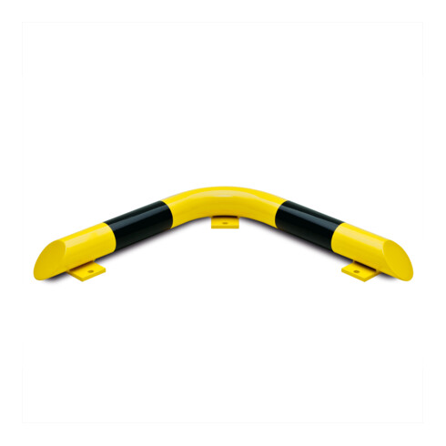 Moravia Barrière d’angle noir/jaune tube rond 76 x 3,0 mm côté 638 mm