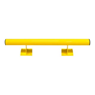 Moravia Barrière de protection en tube rond 76 x 3,0 mm L 1000 mm jaune à cheviller
