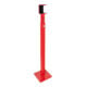 MORAVIA Barrière pivotante COMPACT horizontale, cylindre rond 2500 mm rouge-blanc galvanisé