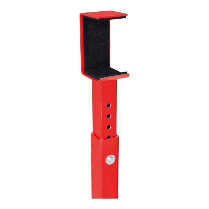 MORAVIA Barrière pivotante COMPACT horizontale, cylindre rond 2500 mm rouge-blanc galvanisé