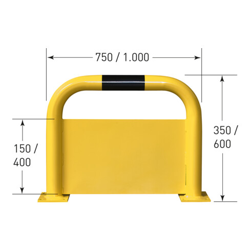 Bar à taureaux Moravia Black Bull avec protection anti-encastrement pour l'intérieur 76 mm 3 mm