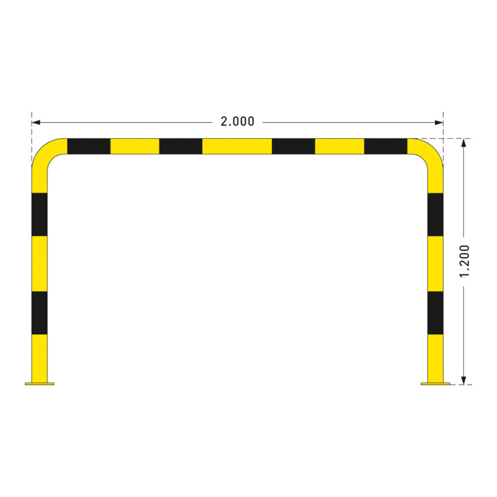 Moravia Black Bull Protection anti-chocs rond 76 x 3 mm intérieur à cheviller 1200 x 2000 mm