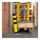 Moravia Bollard de protection SWING, pivotant, acier, jaune/noir, à cheviller, 159 × 1000 mm