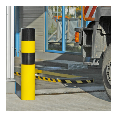 Moravia Bollard de protection XXL acier noir/jaune 273 × 1600 mm