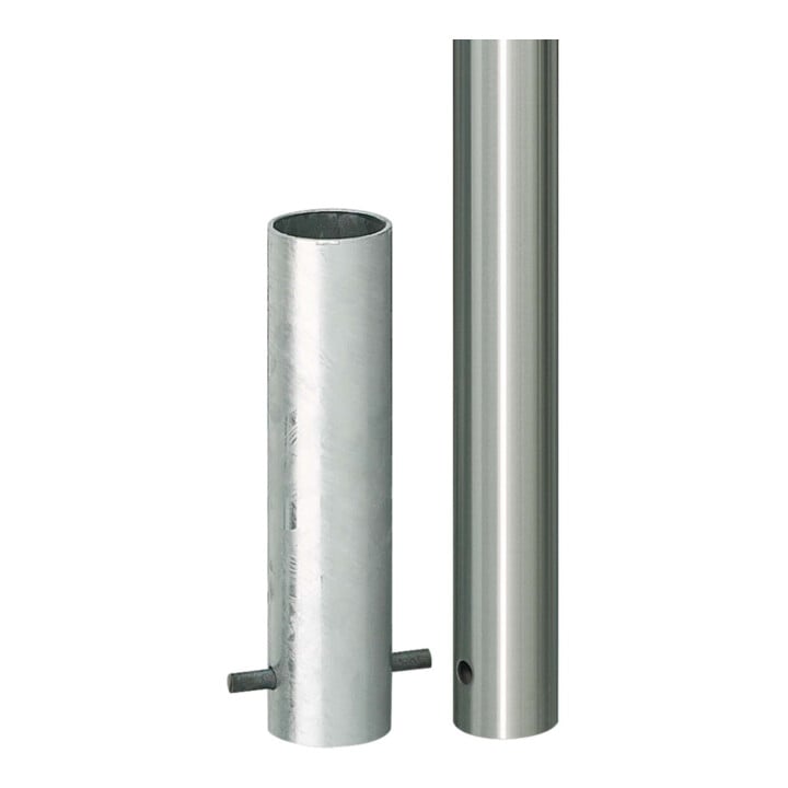 MORAVIA Bollard en acier inoxydable MILANO Ø 102 mm H 925 (+260) mm à sceller dans le béton