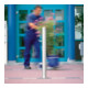 MORAVIA Bollard en acier inoxydable MILANO Ø 60 mm H 931 mm pour fixation au sol avec platine