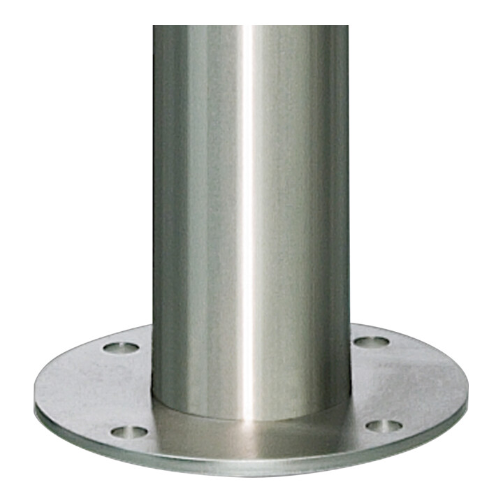 MORAVIA Bollard en acier inoxydable MILANO Ø 60 mm H 931 mm pour fixation au sol avec platine