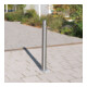 MORAVIA Bollard en acier inoxydable MILANO Ø 76 mm H 925 mm rabattable avec fermeture triangulaire