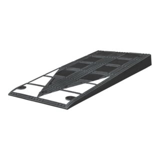 MORAVIA Bordstein-Rampe 450 x 1000 x 80 mm vulkanisierter Kautschuk schwarz weiß