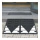 MORAVIA Bordstein-Rampe 450 x 1000 x 80 mm vulkanisierter Kautschuk schwarz weiß