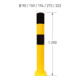 Moravia Borne anti-encastrement XXL acier noir/jaune 273 × 1200 mm à cheviller