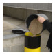 Moravia Borne anti-encastrement XXL acier noir/jaune 273 × 1200 mm à cheviller